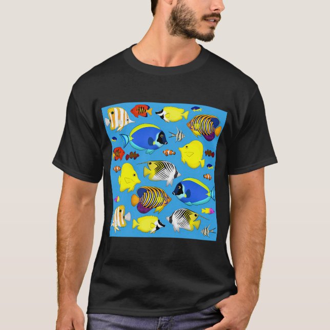 revfisk 4 (blå bakgrund) t shirt (Framsida)