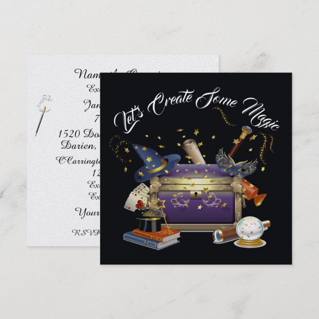 Revidera Skapa magisk inbjudan (Fram/baksida)