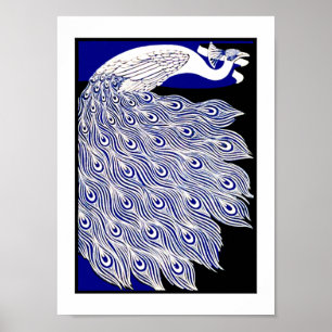 Reviderad affisch Vintage Peacock The Modern Poste