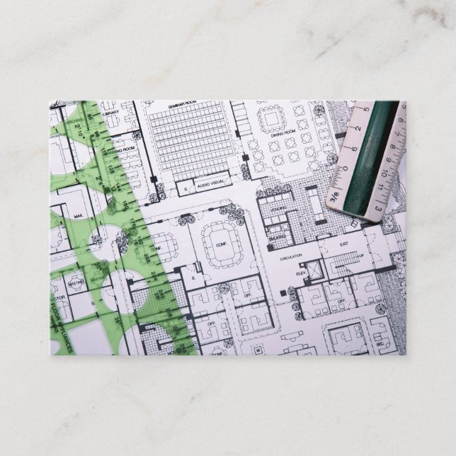 Reviderad arkitektur/konstruktör/byggkort visitkort (Framsida)