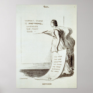 Reviderad kvinnosfär poster