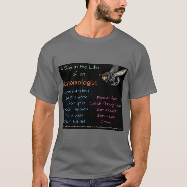 (Reviderade) entomologistss dag vid RoseWrites Tee Shirt (Framsida)