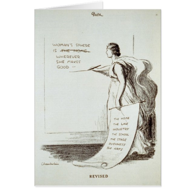 Reviderade kvinna Sphere Hälsningskort (Framsidan)