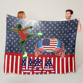 REVIDERAT USA Figur Skating Fleece Blanket