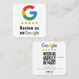 Review Google Review QR Code Google Ratings Fyrkantigt Visitkort