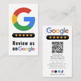Review Google Review QR Code Google Ratings Visitkort
