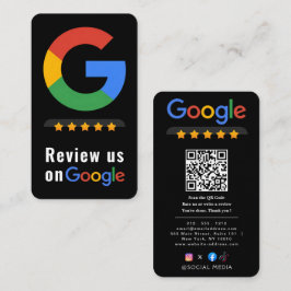 Review Google Review QR Code Google Ratings Visitkort