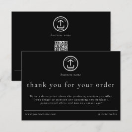 Review Thank You Order Packaging Business Logo Tack Kort
