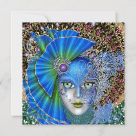 Reviserad Masqueraad Mardi Gras-inbjudan Inbjudningar