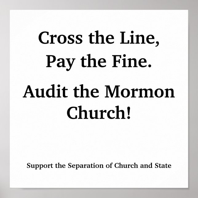 Revision av Mormon Church Poster (Framsidan)