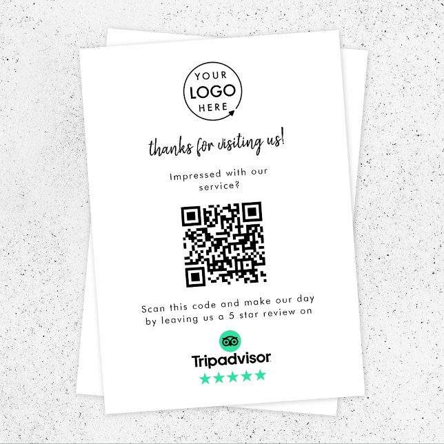 Revision av TripAdvisor | QR-kod för Business Revi Tilläggskort (Skapare uppladdad)