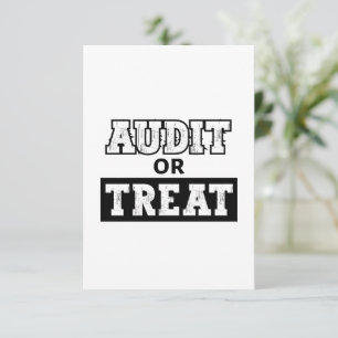 Revision eller behandling - Lönnyrevisor Halloween Tack Kort