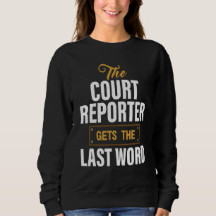 Revisionsrättens reporter får den sista stenografe t shirt