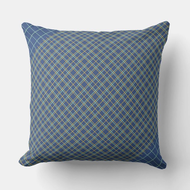 Revisisted Tartan Blue Pillow Kudde (Framsida)