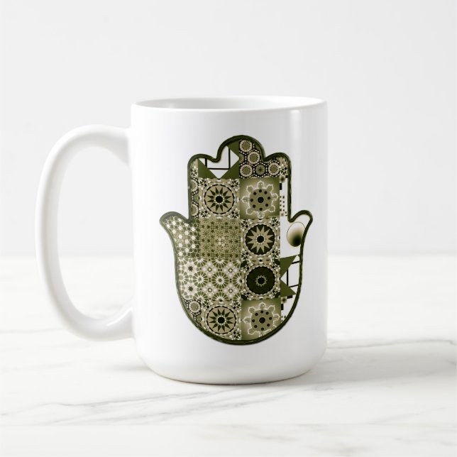 Revisit Khamsa Hand Patchwork 2 Kaffemugg (Vänster)