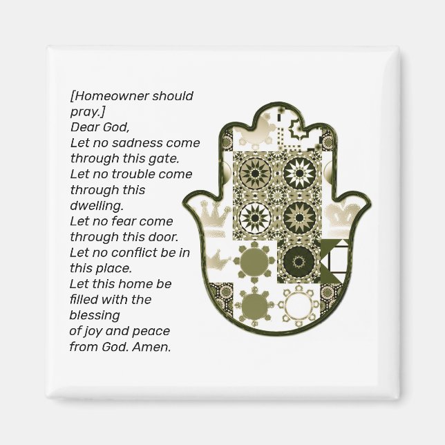 Revisit Square Khamsa Hand Magnet 1 Owner (Framsidan)