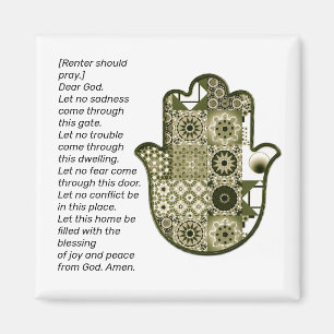 Revisit Square Khamsa Handmagnet 2 hyresgäst Magnet