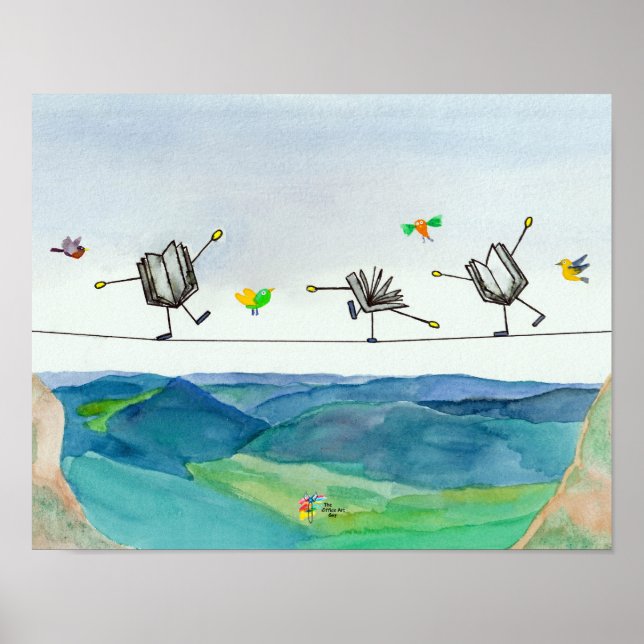 Revisor Affisch Konst Balansgång Bok Balansering (Framsidan)