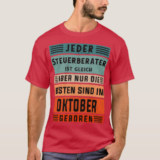 Revisor Birthday Oktober född revisor T Shirt