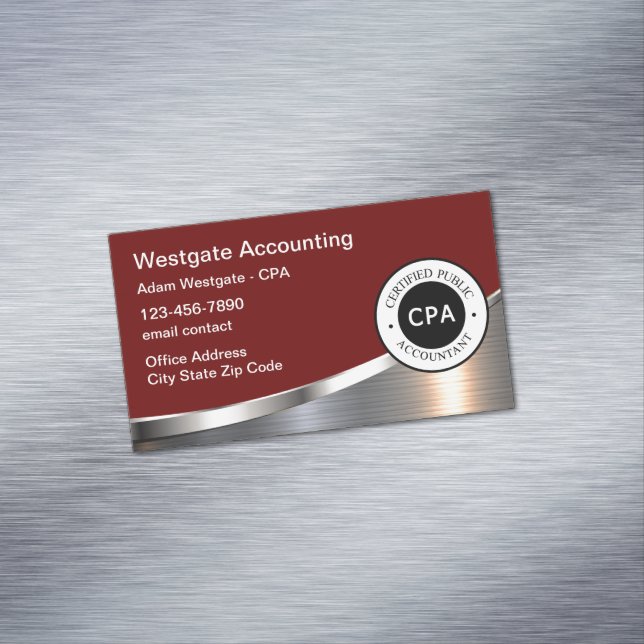 Revisor CPA professionell Magnetiska Visitkort (In Situ)
