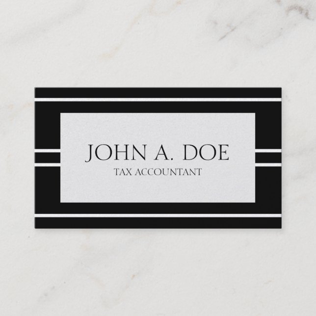 Revisor CPA som redogör bokhållaren PlatinumBlack Visitkort (Framsida)