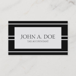 Revisor CPA som redogör randar för bokhållare B/W Visitkort