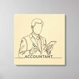 revisor, en konst med text och färg canvastryck