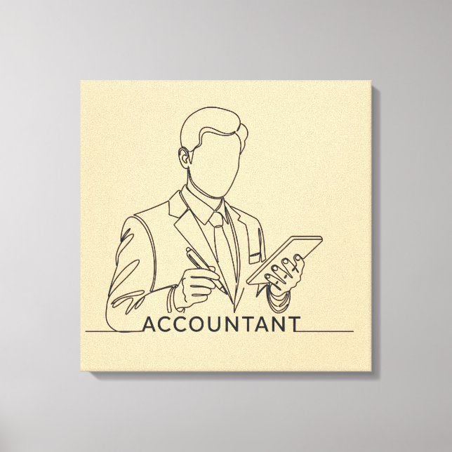 revisor, en konst med text och färg canvastryck (Framsida)