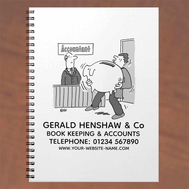 Revisor får en stor spargris anteckningsbok (Skapare uppladdad)