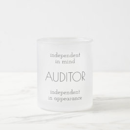 "Revisor: Oberoende i åtanke & utseendemässigt ", Frostad Glasmugg