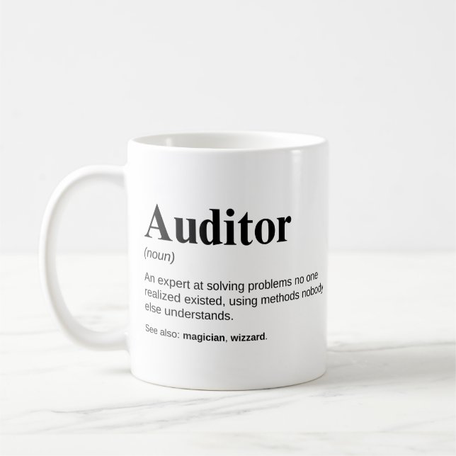 Revisor Rolig Arbetsdefinition Kaffemugg (Vänster)