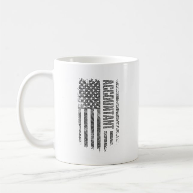 Revisor USA Flag Distressed design Kaffemugg (Vänster)