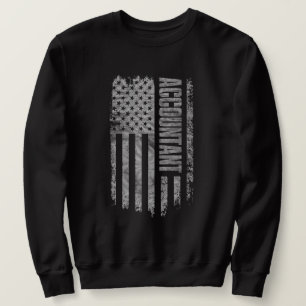 Revisor USA Flag Distressed design Lång Ärmad Tröja