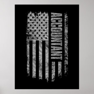 Revisor USA Flag Distressed design Poster