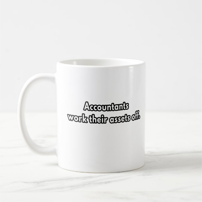 Revisorarbete - lustigt bokföringskorggåvor kaffemugg (Vänster)