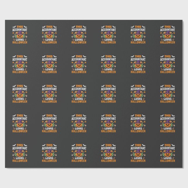 Revisorn älskar halloweenpumpa bokhållare Desi Presentpapper (Platt)