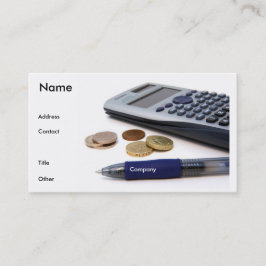 Revisorn profilerar kortet visitkort