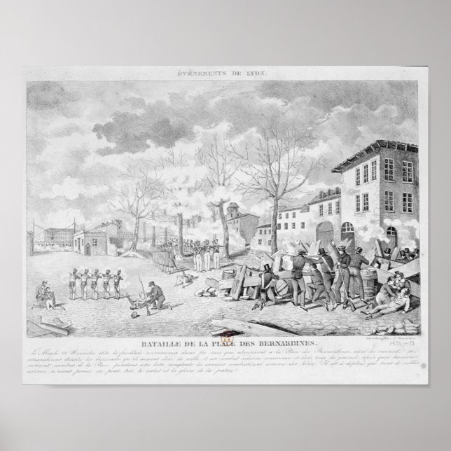 Revolt av silke-arbetarna i Lyon Poster (Framsidan)