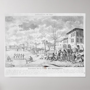 Revolt av silkearbetarna av Lyon Poster