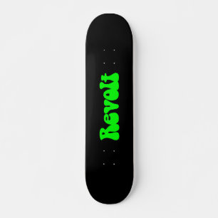 Revolt - Grönt på svart Skateboard Bräda 20,5 Cm
