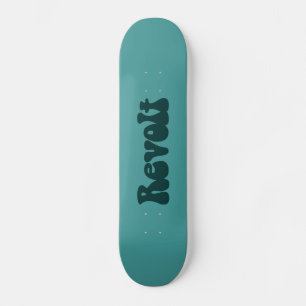 Revolt - Mörk grönt på Grönten vid havet Old School Skateboard Bräda 21,6 Cm