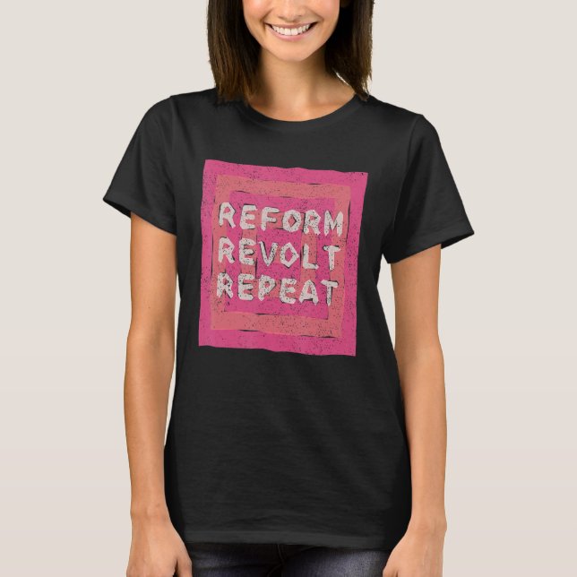 Revolt Repeat Women's Human Högers mars re T Shirt (Framsida)