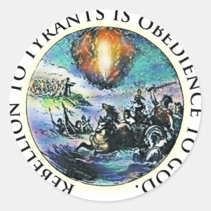 Revoltet till Tyrants är Obedience till guden Runt Klistermärke