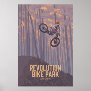 Revolution Bike Park Mountainbike-resor Reklamplak Poster