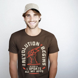 Revolution börjar uppdatera appar Geek Sarkastic T Shirt