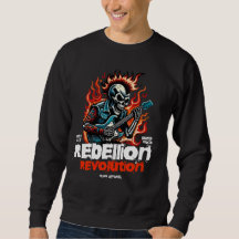 Revolution i Rebelling Skeleton Tee - Sten i fetst