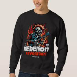 Revolution i Rebelling Skeleton Tee - Sten i fetst Lång Ärmad Tröja