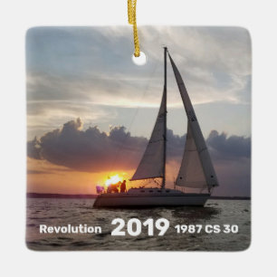 Revolution i segling 2019 julgransprydnad keramik