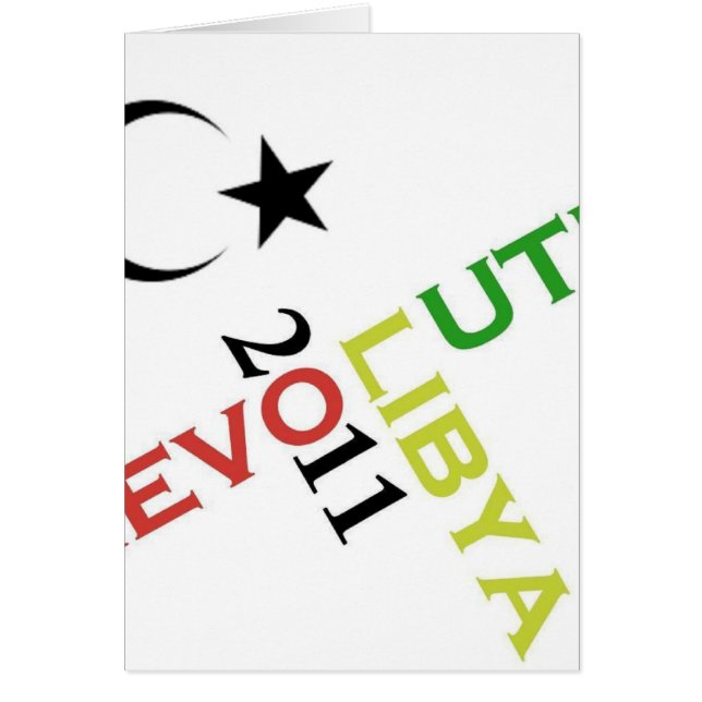 revolution libya 2011 hälsningskort (Framsidan)