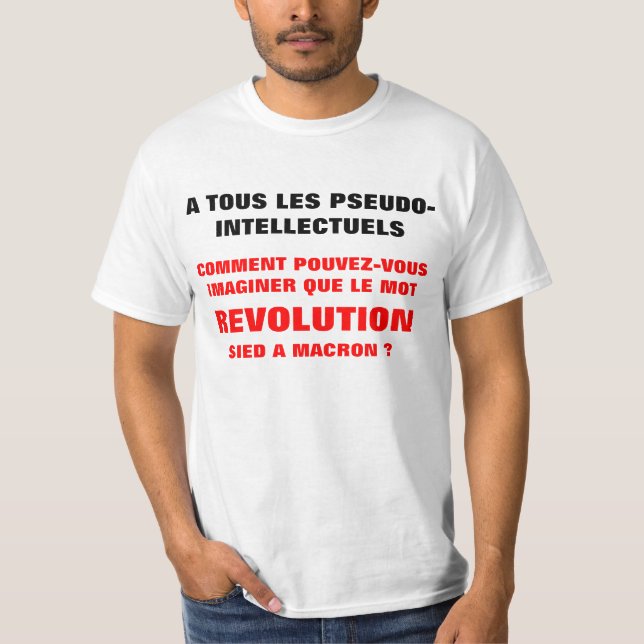 REVOLUTION och MACRON? t-shirt (Framsida)